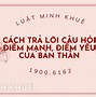 Thế Mạnh Của Bản Thân Em Là Gì